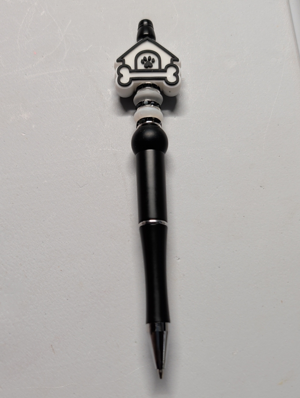 Hand Crafted Black and White Dog House Pen